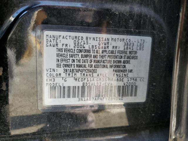 3N1AB7AP4FY284060 | 2015 NISSAN SENTRA S