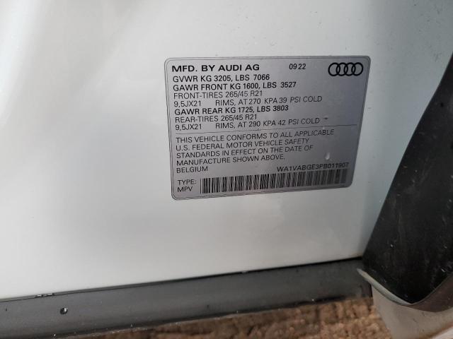 2023 AUDI E-TRON CHR - WA1VABGE3PB011907