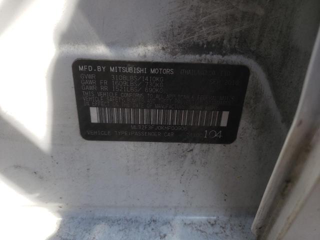 ML32F3FJ0KHF00906 Mitsubishi Mirage G4 Es
