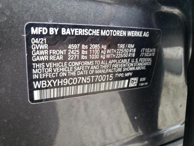 VIN WBXYH9C07N5T70015 2022 BMW X2, Sdrive28I no.12