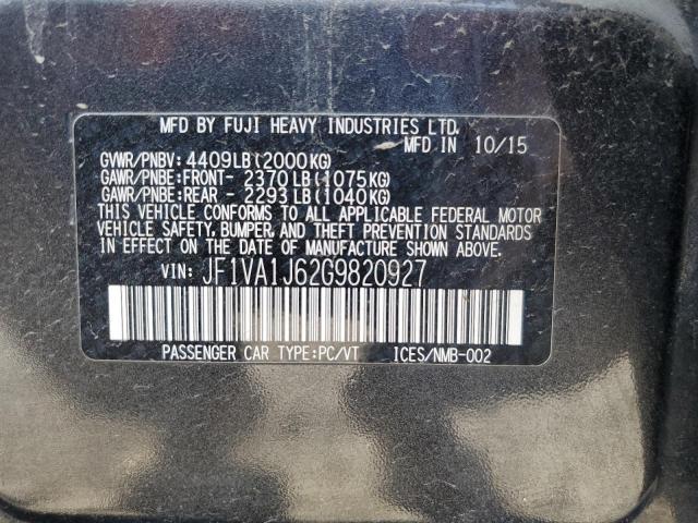 JF1VA1J62G9820927 Subaru Wrx Limited