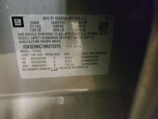 1GNSCHKC1HR275879 Chevrolet Suburban C1500 Lt