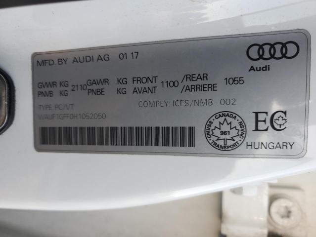 2017 AUDI S3 PRESTIG - WAUF1GFF0H1052050