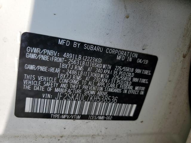 JF2SKAUC7KH538536 Subaru Forester Limited