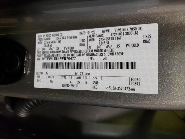 2023 FORD F150 SUPER - 1FTFW1E84PFB70477