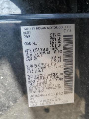 5N1AR2MM7GC617662 Nissan Pathfinder S