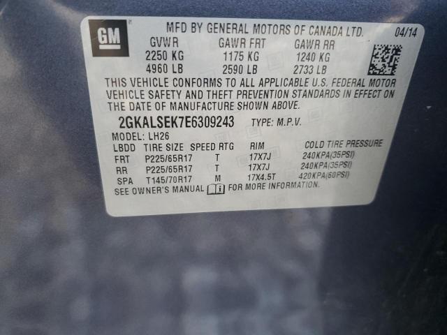 2GKALSEK7E6309243 GMC Terrain Slt
