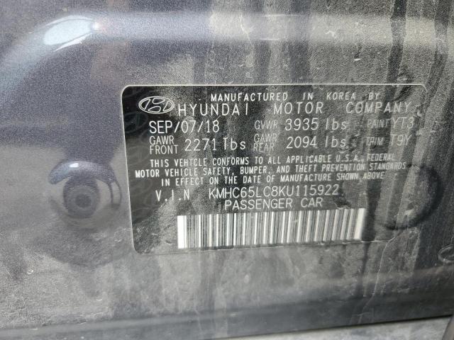 2019 HYUNDAI IONIQ BLUE - KMHC65LC8KU115922