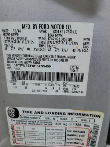 1FTFW1EF8EKF95459 Ford F150 Supercrew
