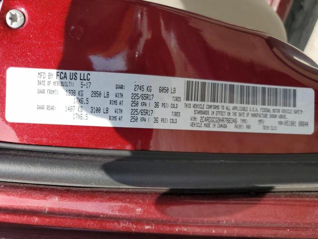 2C4RDGCG9HR786346 Dodge Grand Caravan Sxt