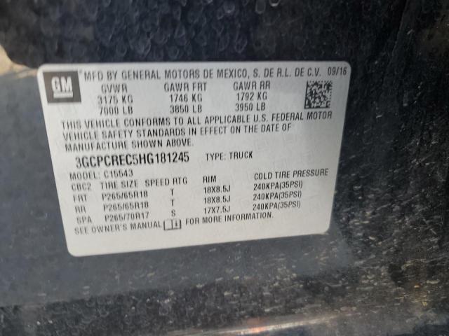 2017 CHEVROLET SILVERADO - 3GCPCREC5HG181245