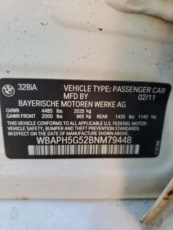 WBAPH5G52BNM79448 2011 BMW 328 I Sulev