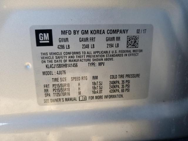 KL4CJ1SBXHB141456 Buick Encore Sport Touring
