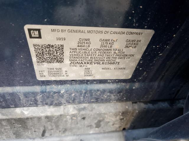 2020 CHEVROLET EQUINOX LT 2GNAXKEV6L6156871