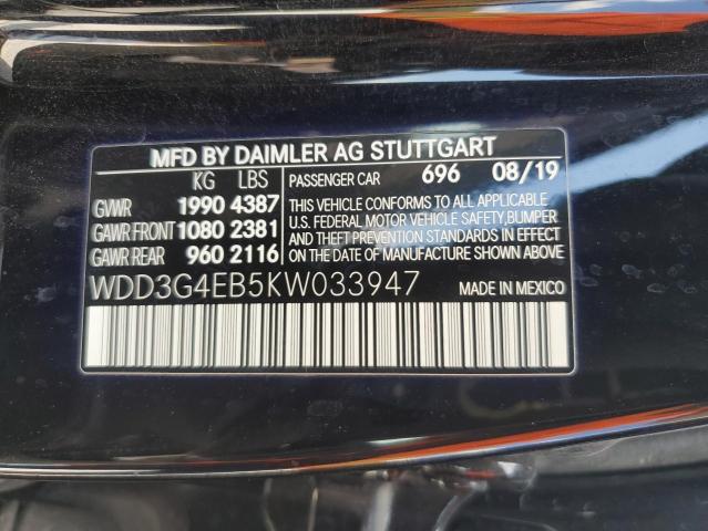 WDD3G4EB5KW033947 Mercedes-Benz A 220