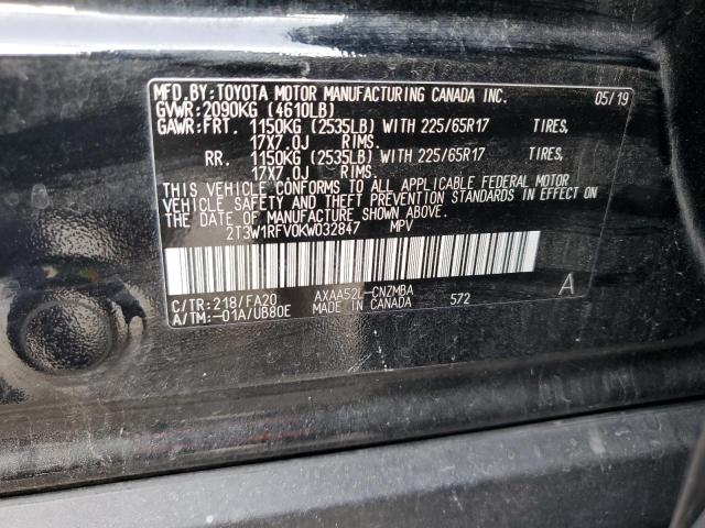 2T3W1RFV0KW032847 Toyota RAV4 XLE 10