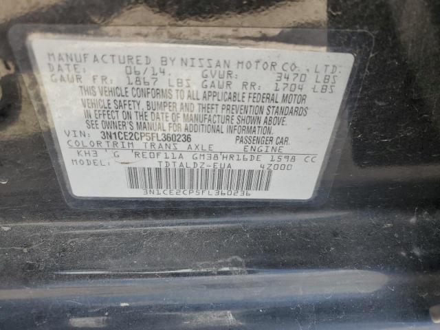 3N1CE2CP5FL360236 Nissan Versa Note S