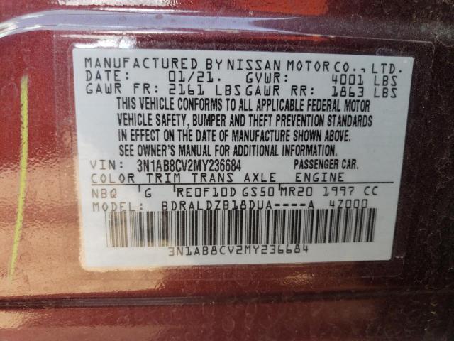 3N1AB8CV2MY236684 Nissan SENTRA SV