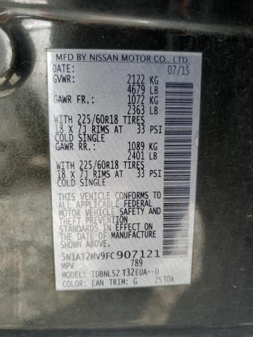 5N1AT2MV9FC907121 Nissan ROGUE S