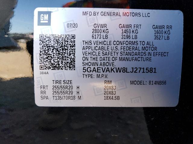 5GAEVAKW8LJ271581 Buick Enclave Essence