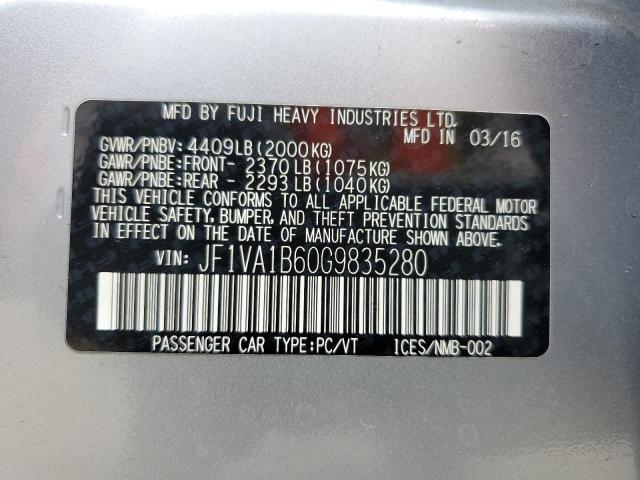 JF1VA1B60G9835280 Subaru WRX