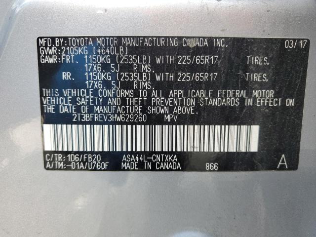 2017 TOYOTA RAV4 LE - 2T3BFREV3HW629260