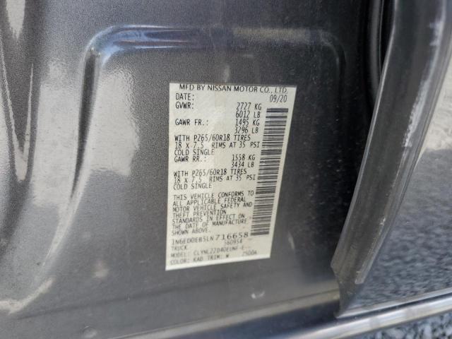 VIN: 1N6ED0EB5LN716658 2020 NISSAN FRONTIER