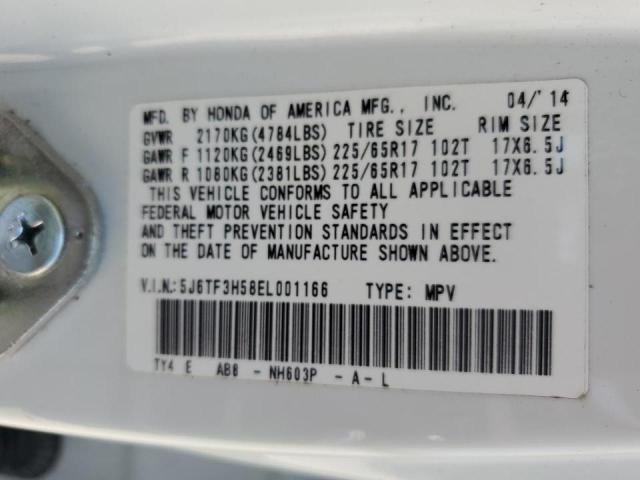 5J6TF3H58EL001166 Honda Crosstour Exl