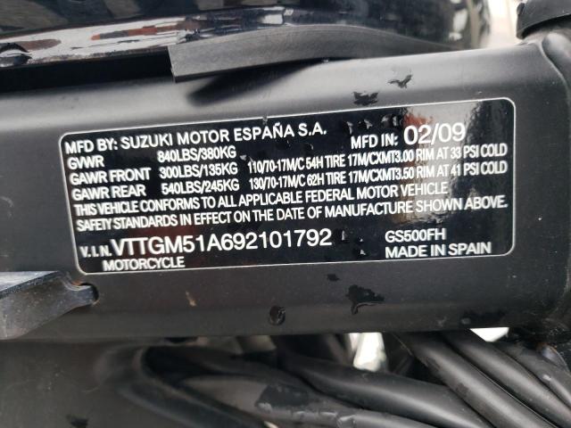 2009 SUZUKI GS500 - VTTGM51A692101792