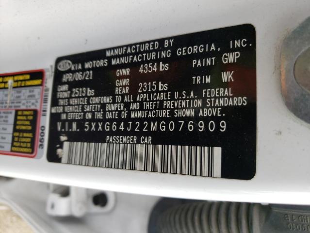 5XXG64J22MG076909 KIA K5 GT LINE