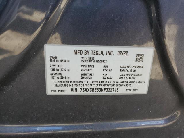 7SAXCBE63NF332718 Tesla MODEL X