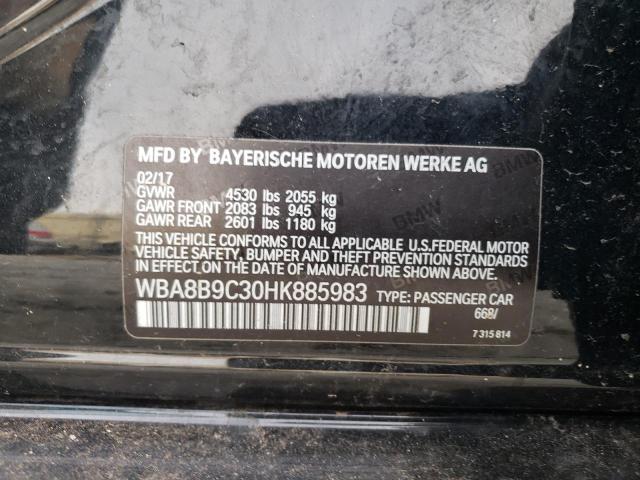 WBA8B9C30HK885983 BMW 330 I
