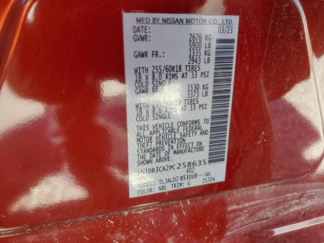 5N1DR3CA2PC258635 Nissan Pathfinder Sl