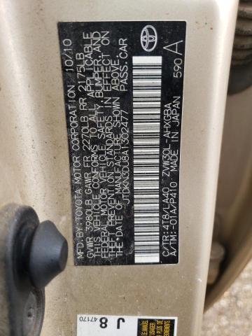 2010 Toyota Prius VIN: JTDKN3DU8A1302477 Lot: 69027123