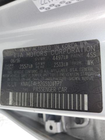 KNAGT4L32G5104177 KIA Optima Lx