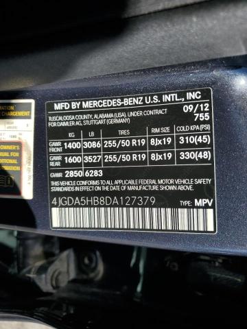 VIN 4JGDA5HB8DA127379 2013 Mercedes-Benz ML-Class, ... no.13