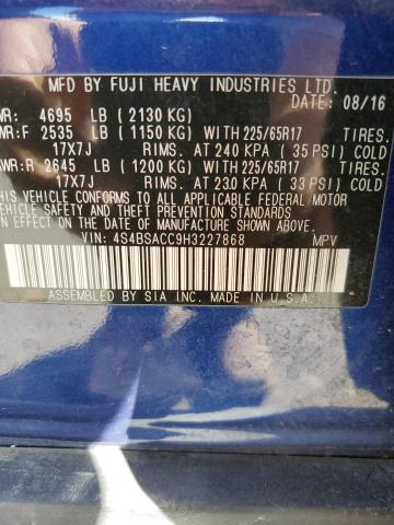 4S4BSACC9H3227868 Subaru Outback 2.5i Premium