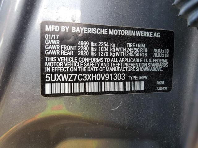 5UXWZ7C3XH0V91303 BMW X3 Sdrive28i