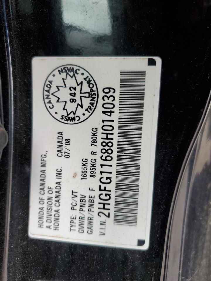 2HGFG11688H014039 2008 Honda Civic Lx