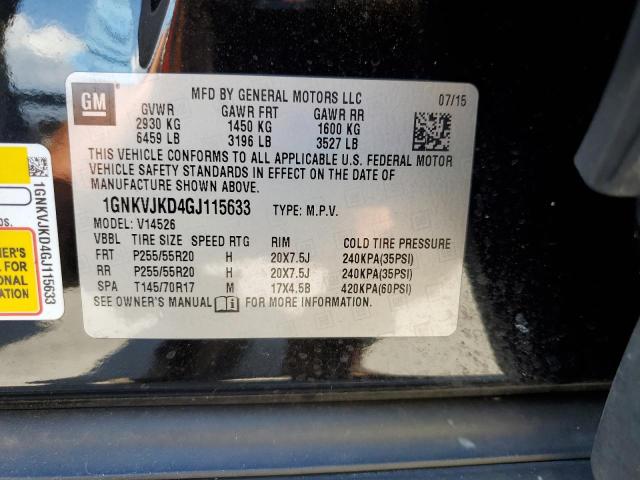 1GNKVJKD4GJ115633 Chevrolet Traverse Ltz