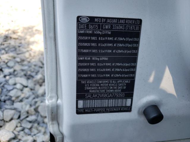 SALAK2V68GA779393 Land Rover Lr4 Hse Luxury