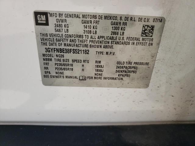 3GYFNBE38FS521182 Cadillac Srx Luxury Collection