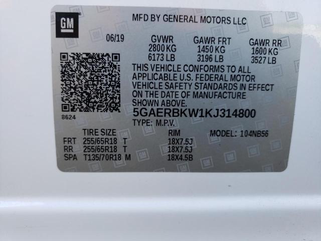 5GAERBKW1KJ314800 Buick Enclave Essence