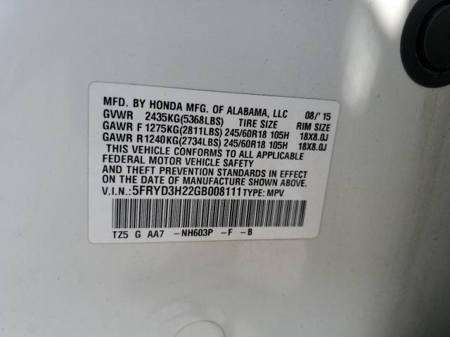 5FRYD3H22GB008111 Acura MDX
