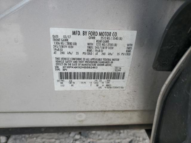 2FMPK4K92HBB82463 2017 FORD EDGE, photo no. 13