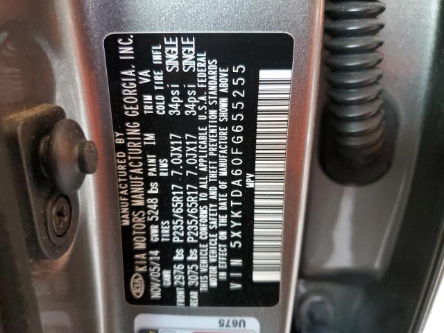 5XYKTDA60FG655255 KIA SORENTO LX