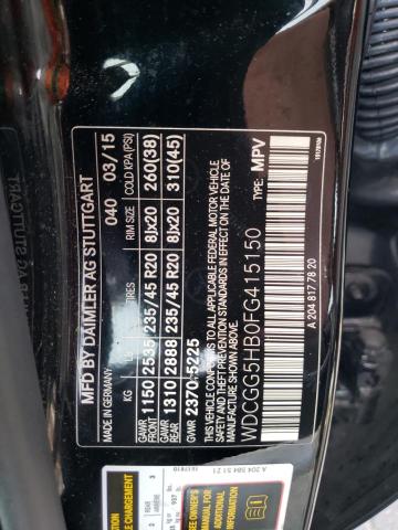 WDCGG5HB0FG415150 Mercedes-Benz GLK 350