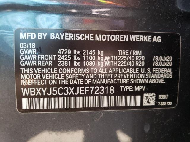 VIN WBXYJ5C3XJEF72318 2018 BMW X2, Xdrive28I no.12