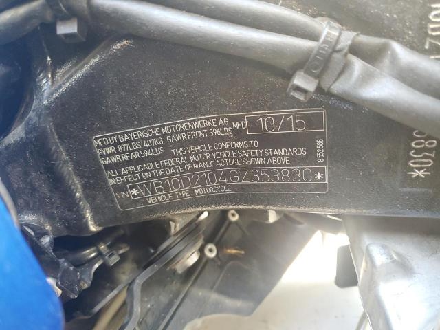 2016 BMW S 1000 RR - WB10D2104GZ353830