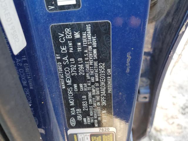 3KPF34AD3KE019582 KIA Forte Gt Line